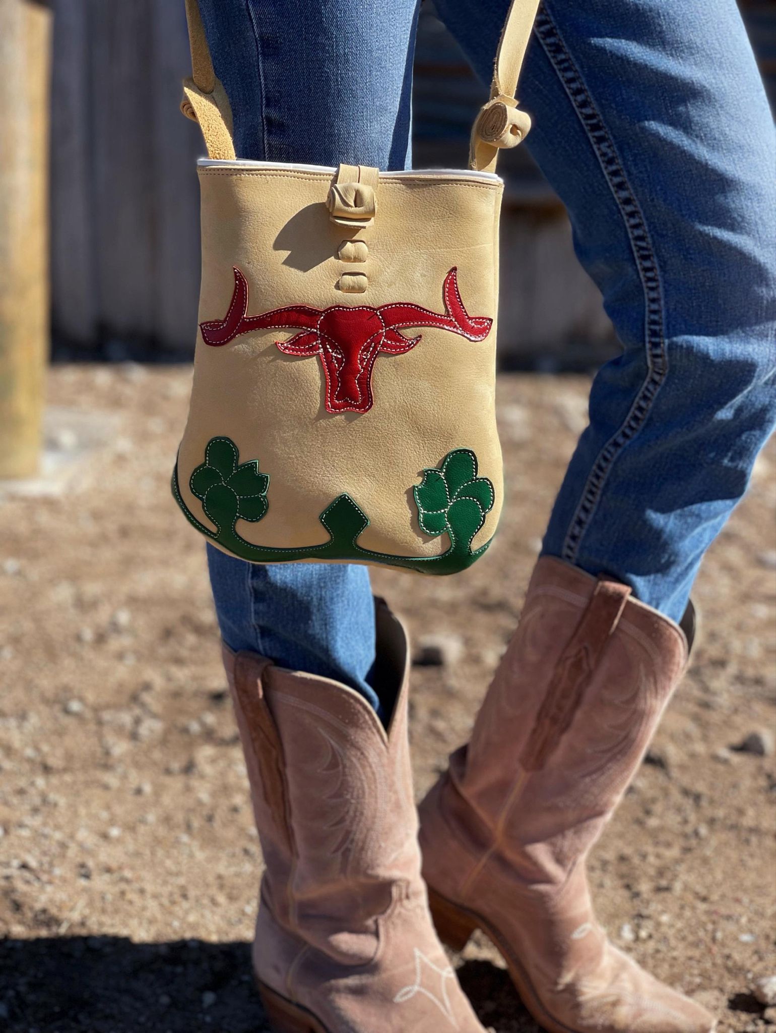 Handmade Lucky Longhorn Bag