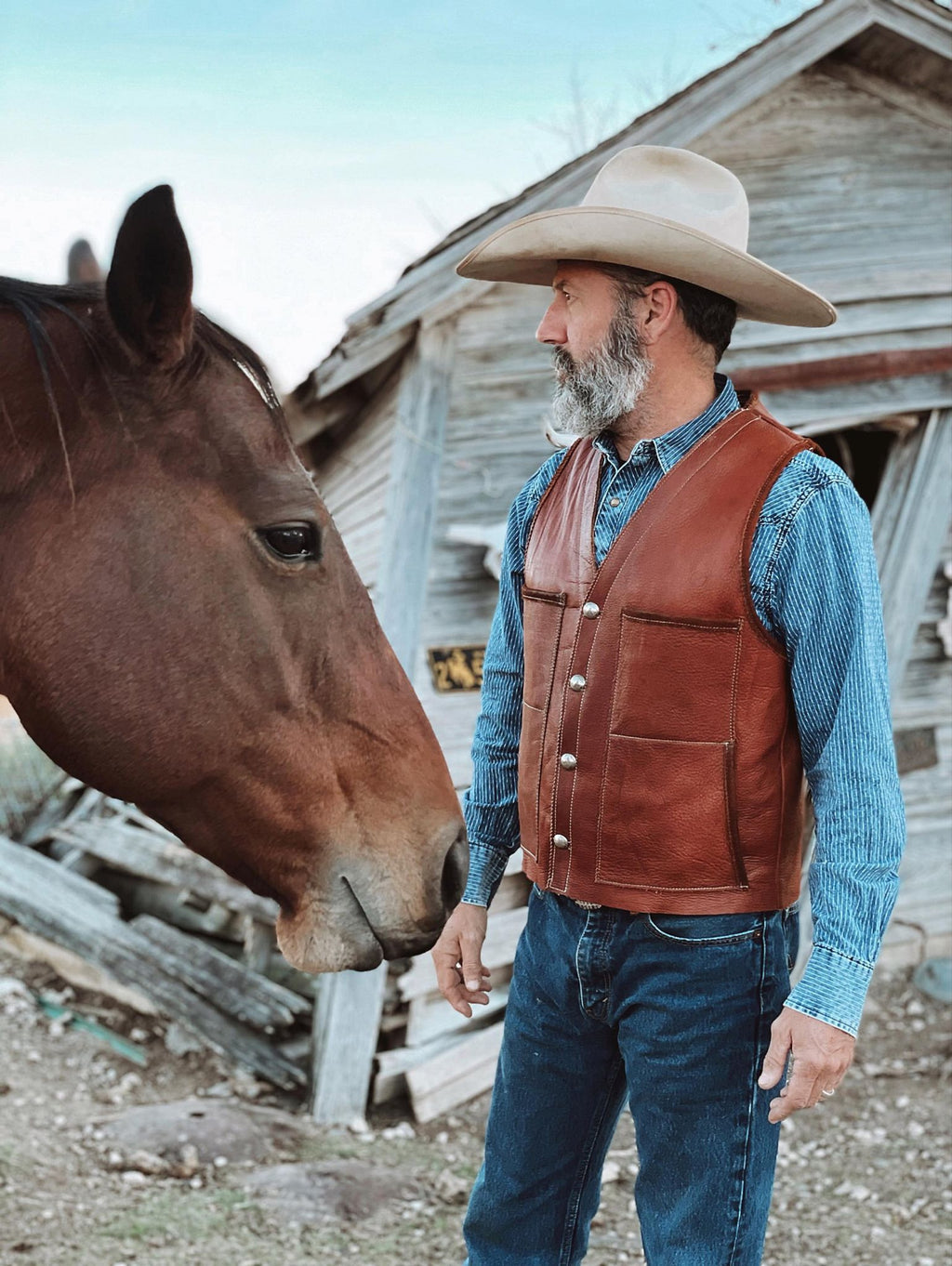 Handmade Buffalo Hide Vest