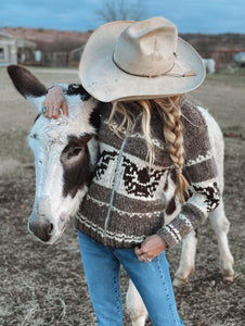 Vintage Wool Cowichan Style Sweater