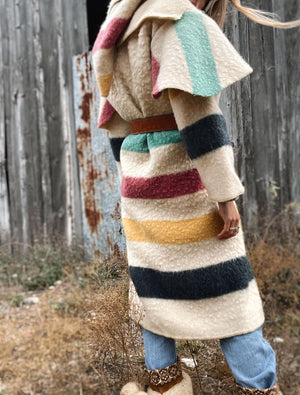 Vintage Wool Blanket Capote