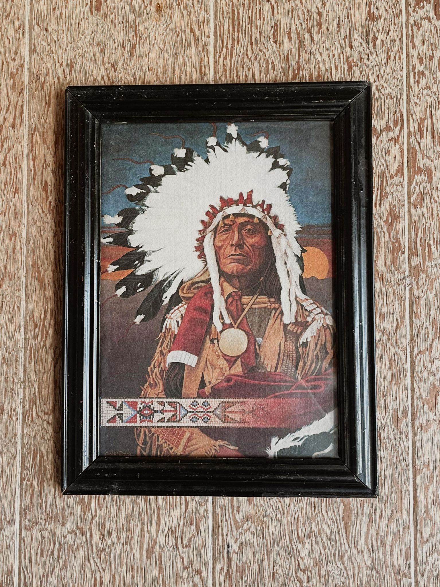 1940's-50's Indian Chief Print