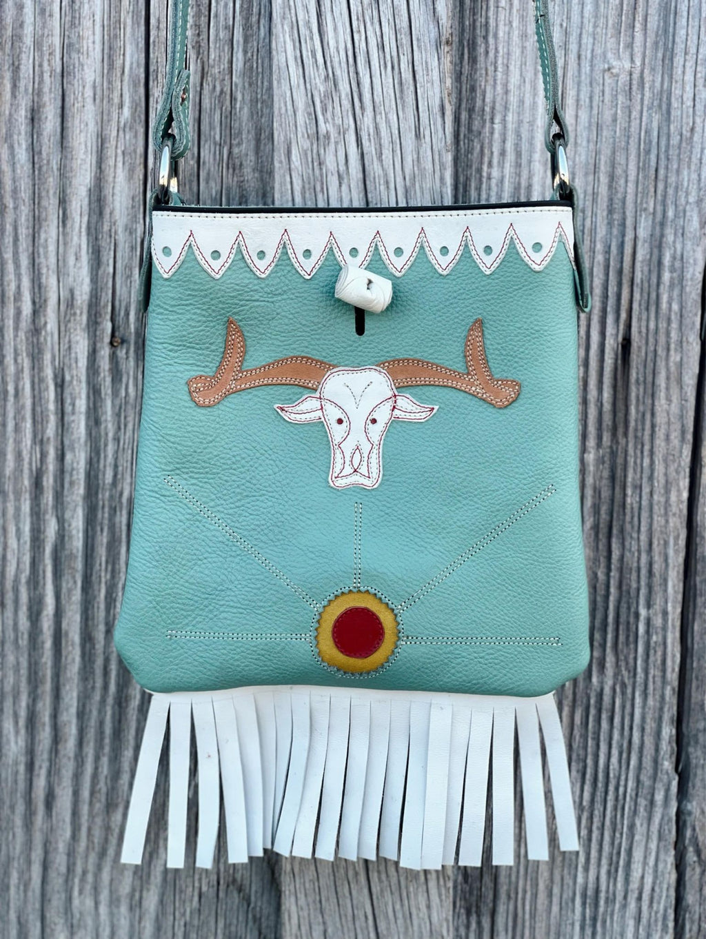 Handmade Vintage Style Longhorn Bag
