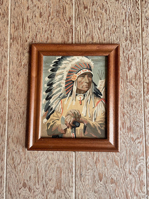 1950's Paint by Number Indian Chief