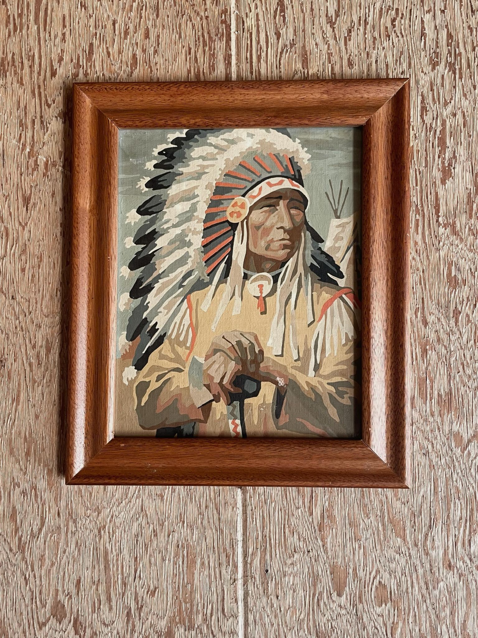1950's Paint by Number Indian Chief