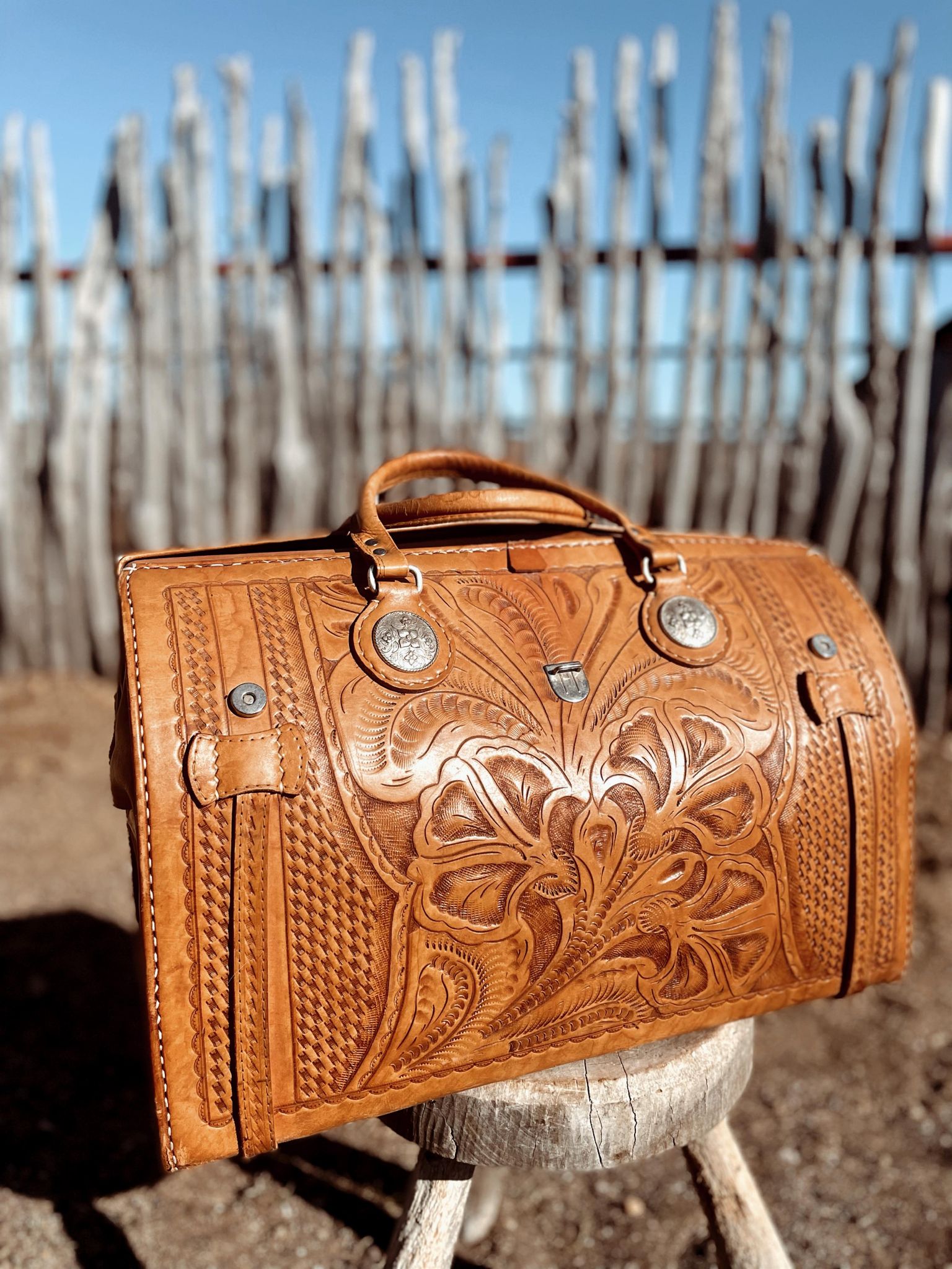 Vintage Hand Tooled Travel Bag – Chad Isham