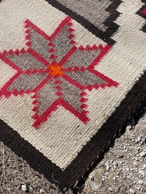 Vintage Valero Star Navajo Rug