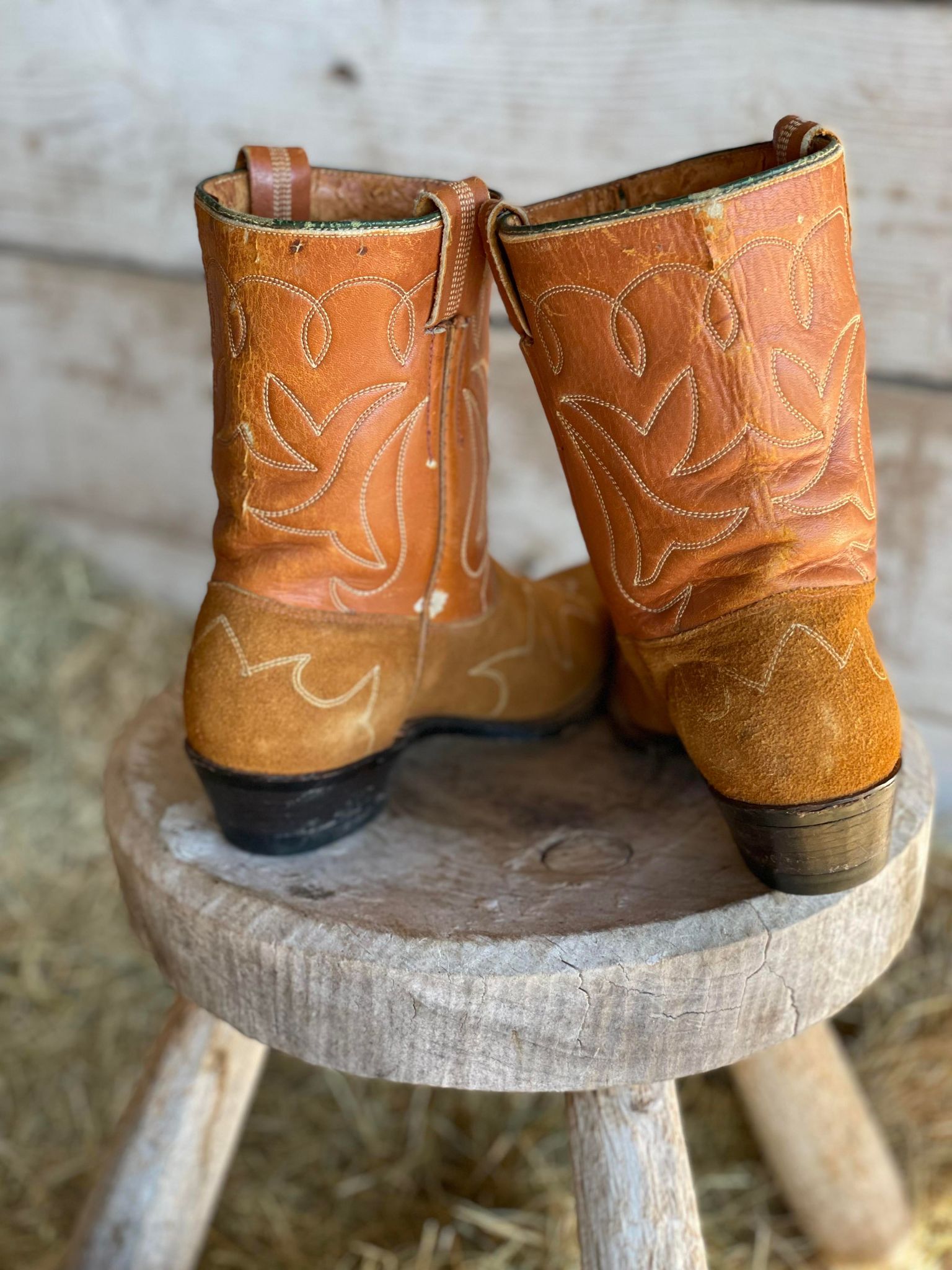 Vintage Rough Out Cowboy Boots (ladies 7D)