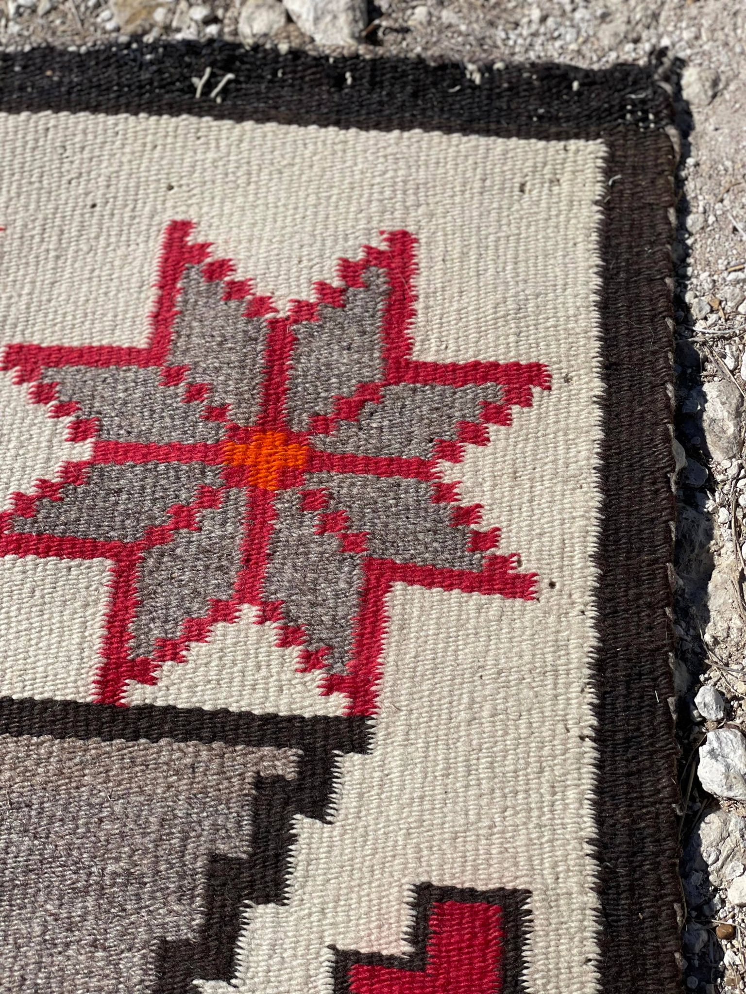 Vintage Valero Star Navajo Rug