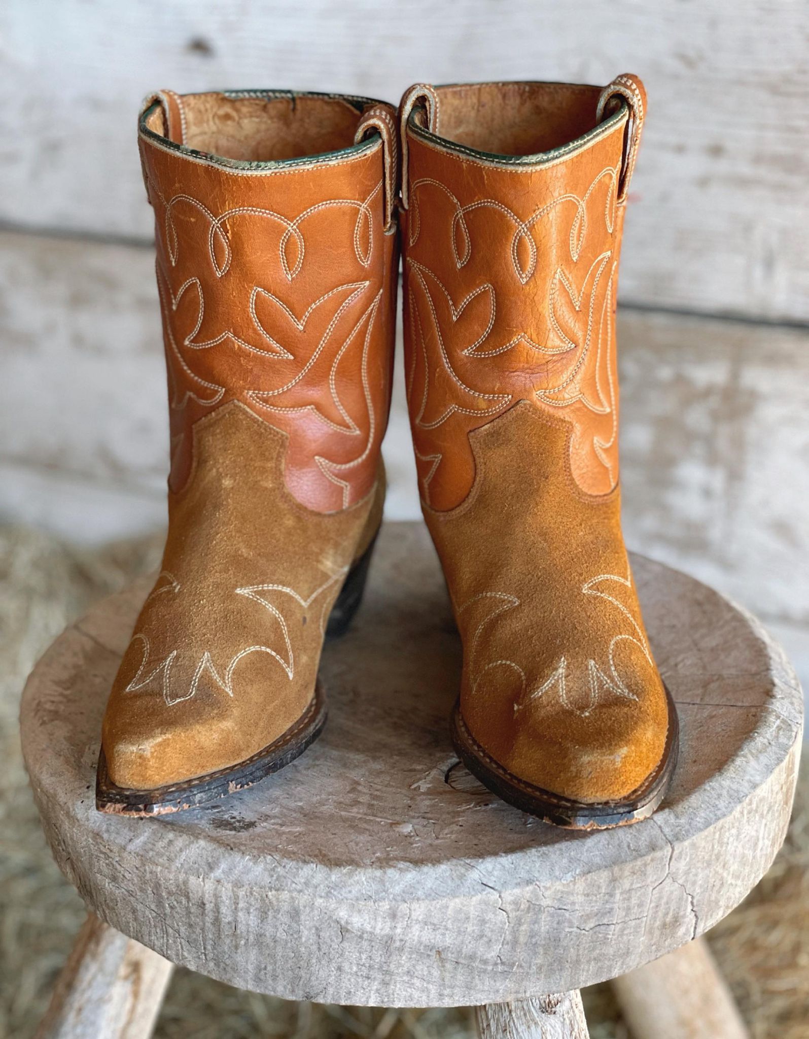 Vintage Rough Out Cowboy Boots (ladies 7D)
