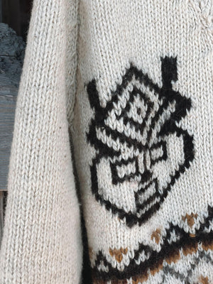 1960's Wool Cowichan Style Sweater