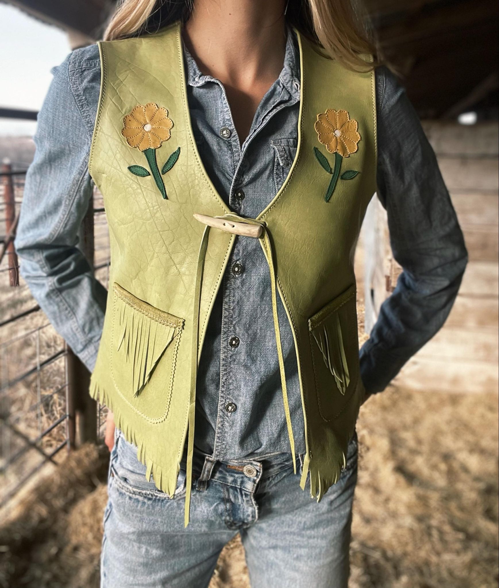 Handmade Buffalo Hide Vest