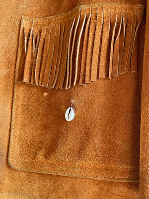 1970's Fringe Jacket with a Shed Horn Button
