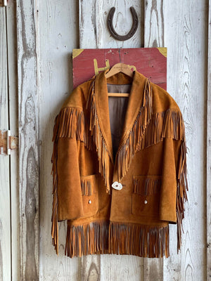 1970's Fringe Jacket with a Shed Horn Button