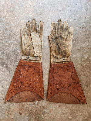 1930's Cowboy Gauntlet Gloves