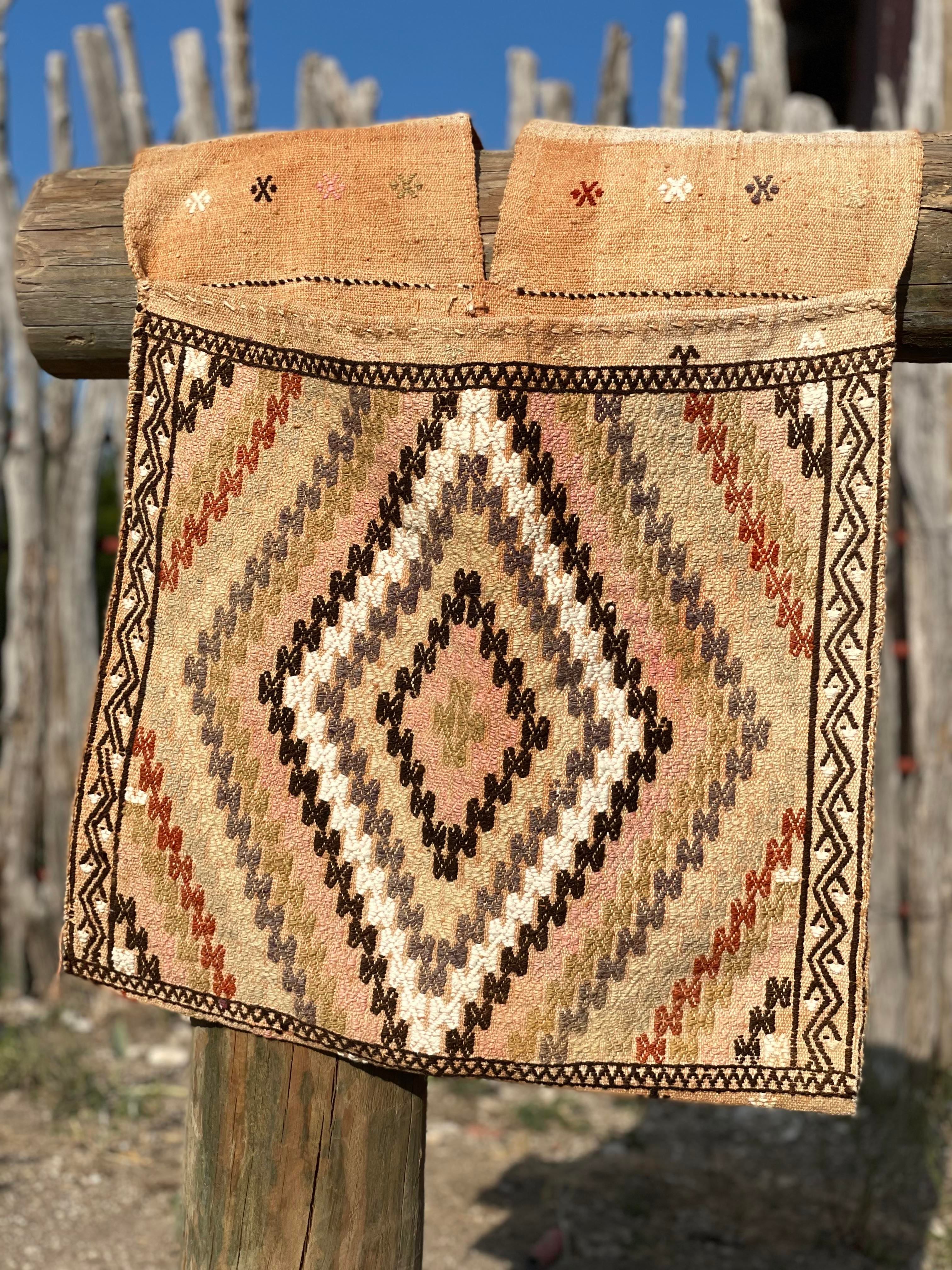 Vintage Hand Woven Saddle Bag
