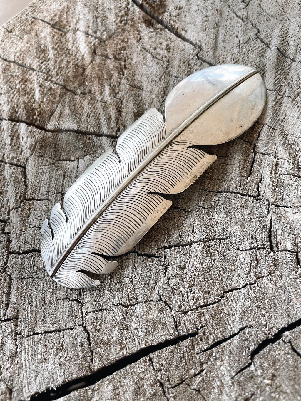 Sterling Navajo Feather Broach/Hat pin