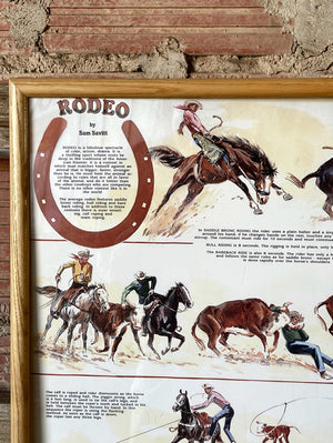 Vintage Rodeo Poster by Sam Savitt