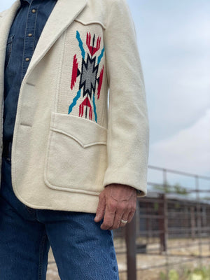 Vintage Chimayo Blanket Jacket - Men's 42 / L