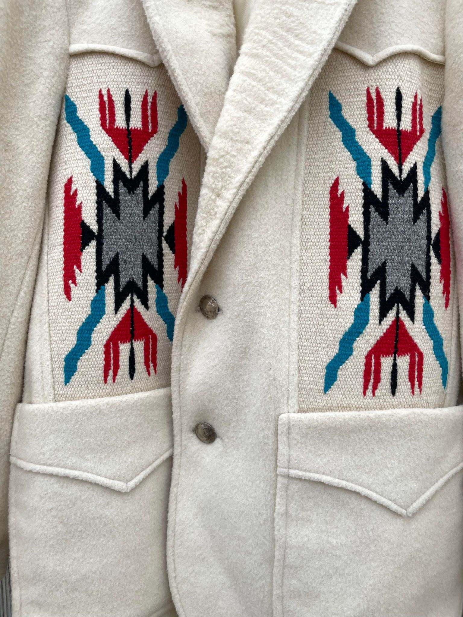 Vintage Chimayo Blanket Jacket - Ladies M / L