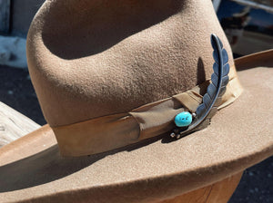 Vintage Sterling Silver + Turquoise Hat Pin