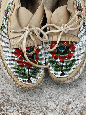 Vintage Beaded Moccasins