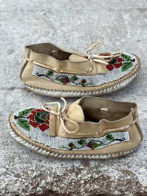 Vintage Beaded Moccasins