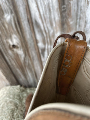 Vintage Cowboy Boot Top Bag