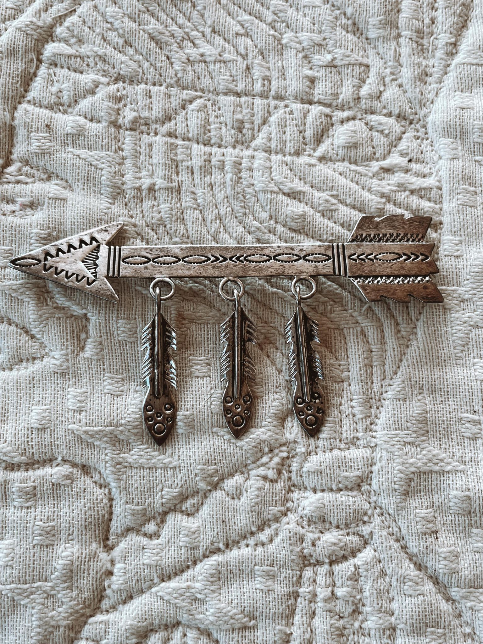 Vintage Arrow Feather Hat Pin