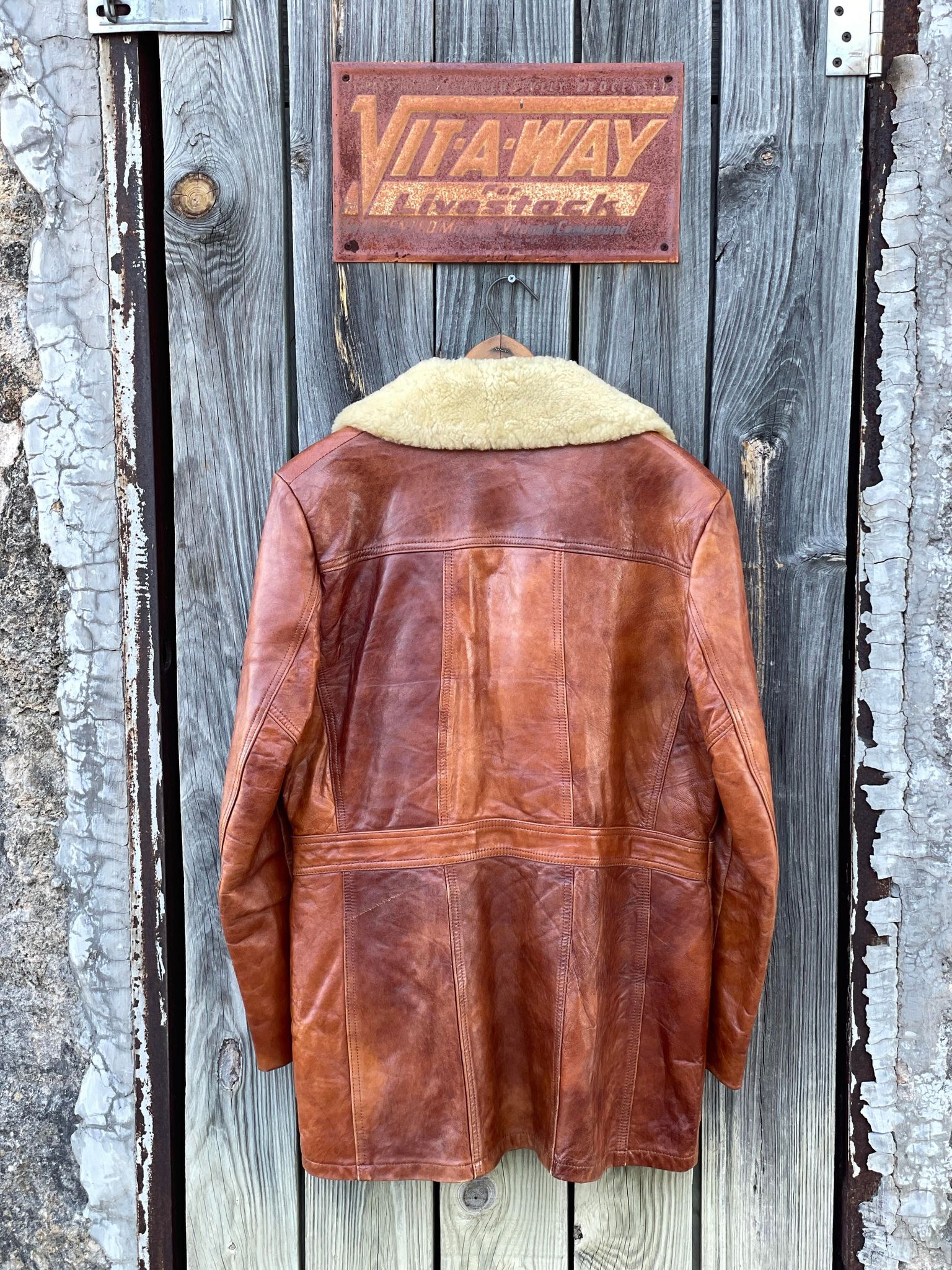 Vintage Men's Leather Coat