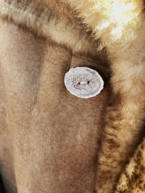 Vintage Marlboro Man Style Sheepskin Coat