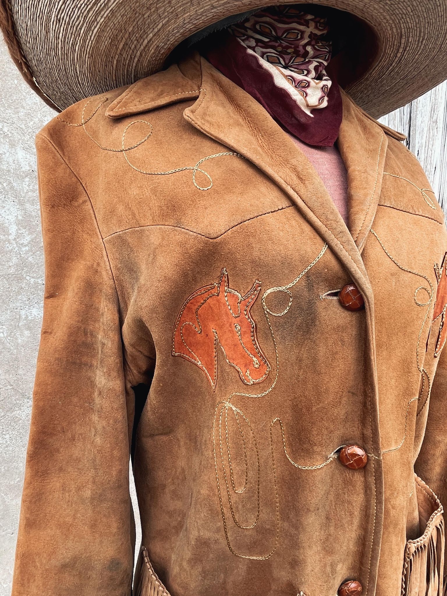 Vintage Trego's Westwear Bucking Horse Jacket