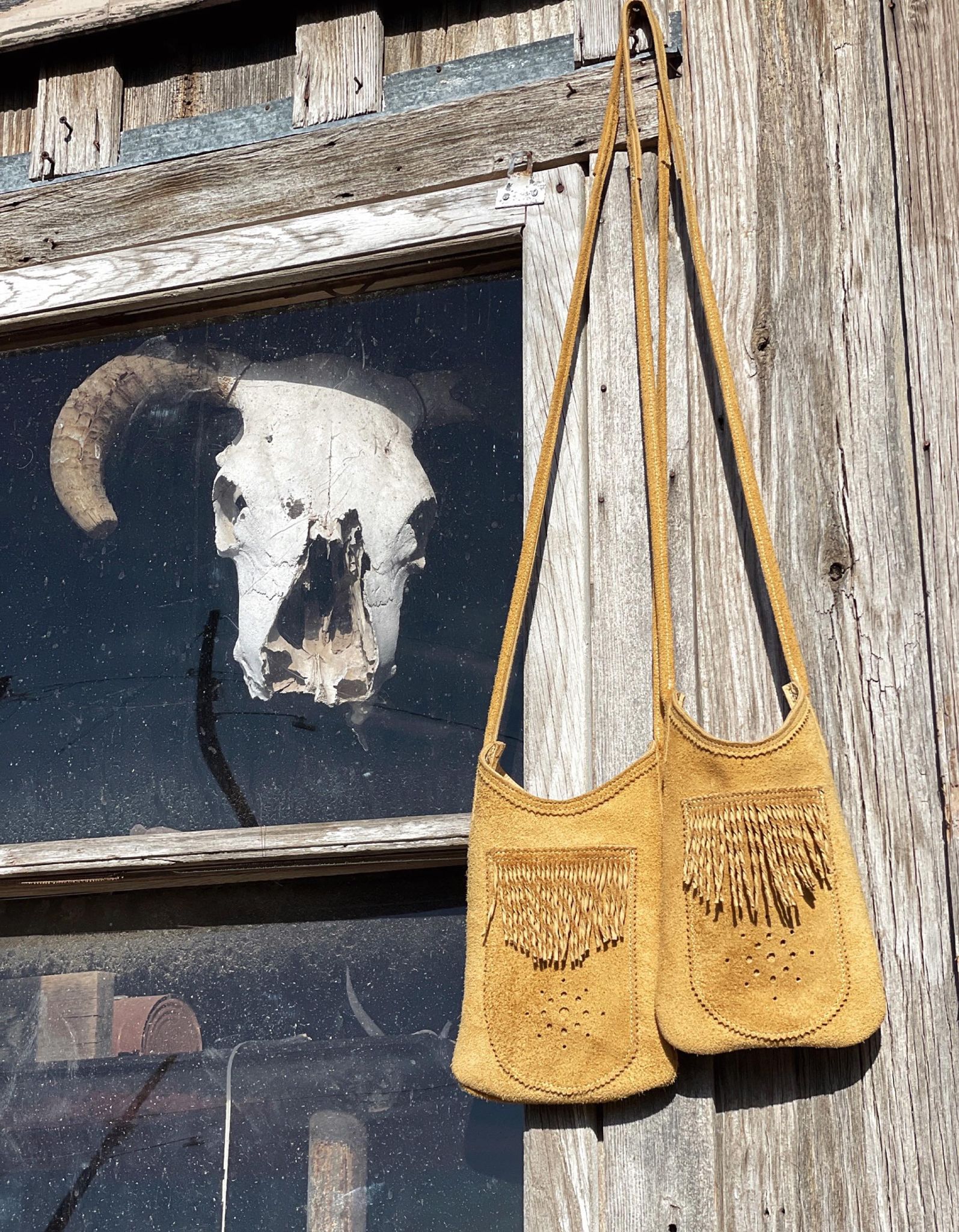 Handmade Buckskin Crossbody