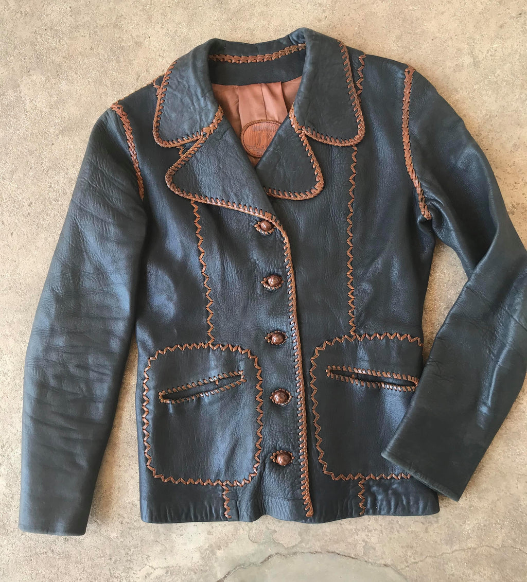 70's North Beach Leather Lambskin Jacket