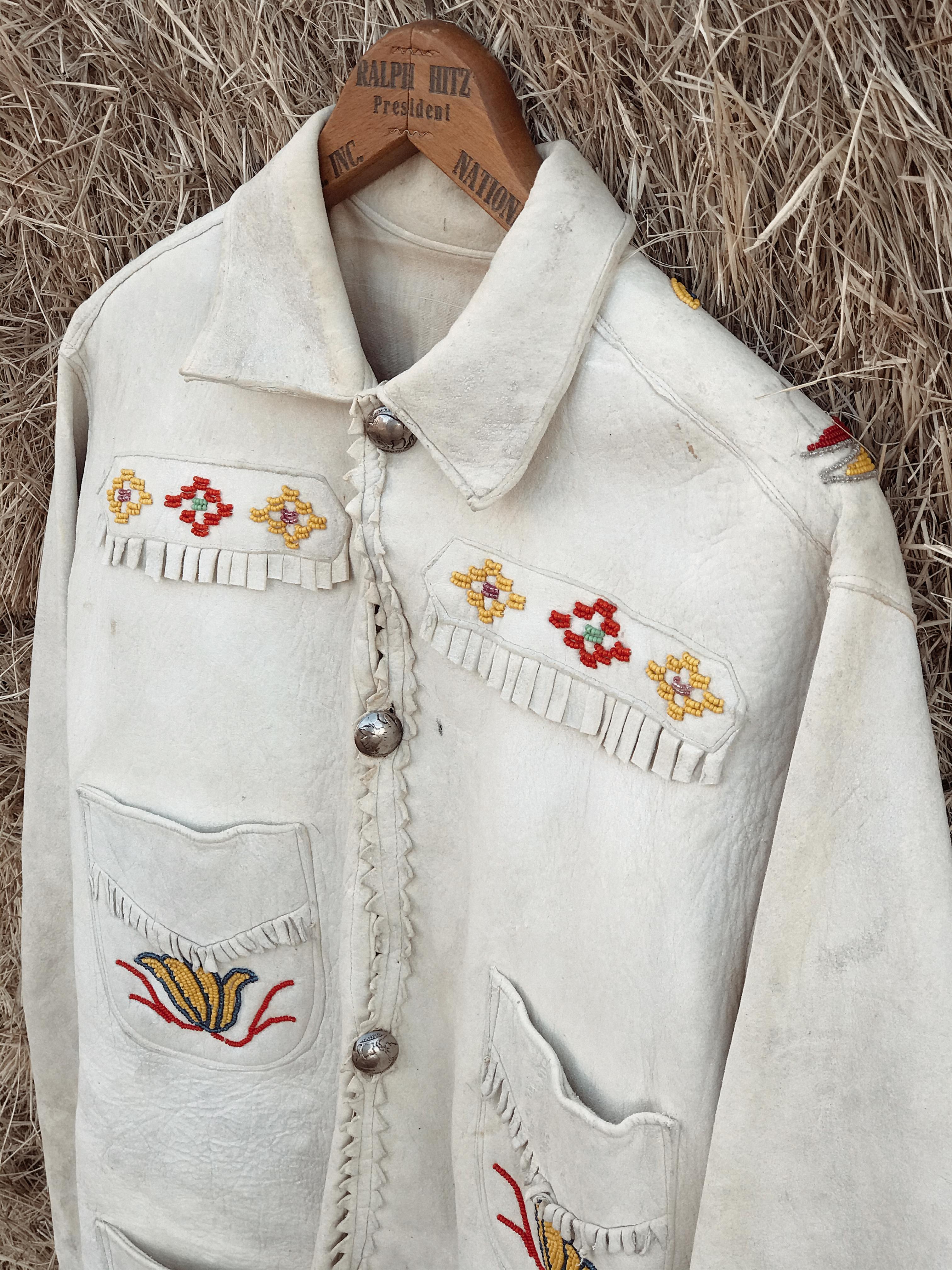 40s-50s Beaded Buckskin Jacket