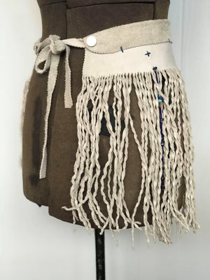 Fringe Apron with Vintage Beads