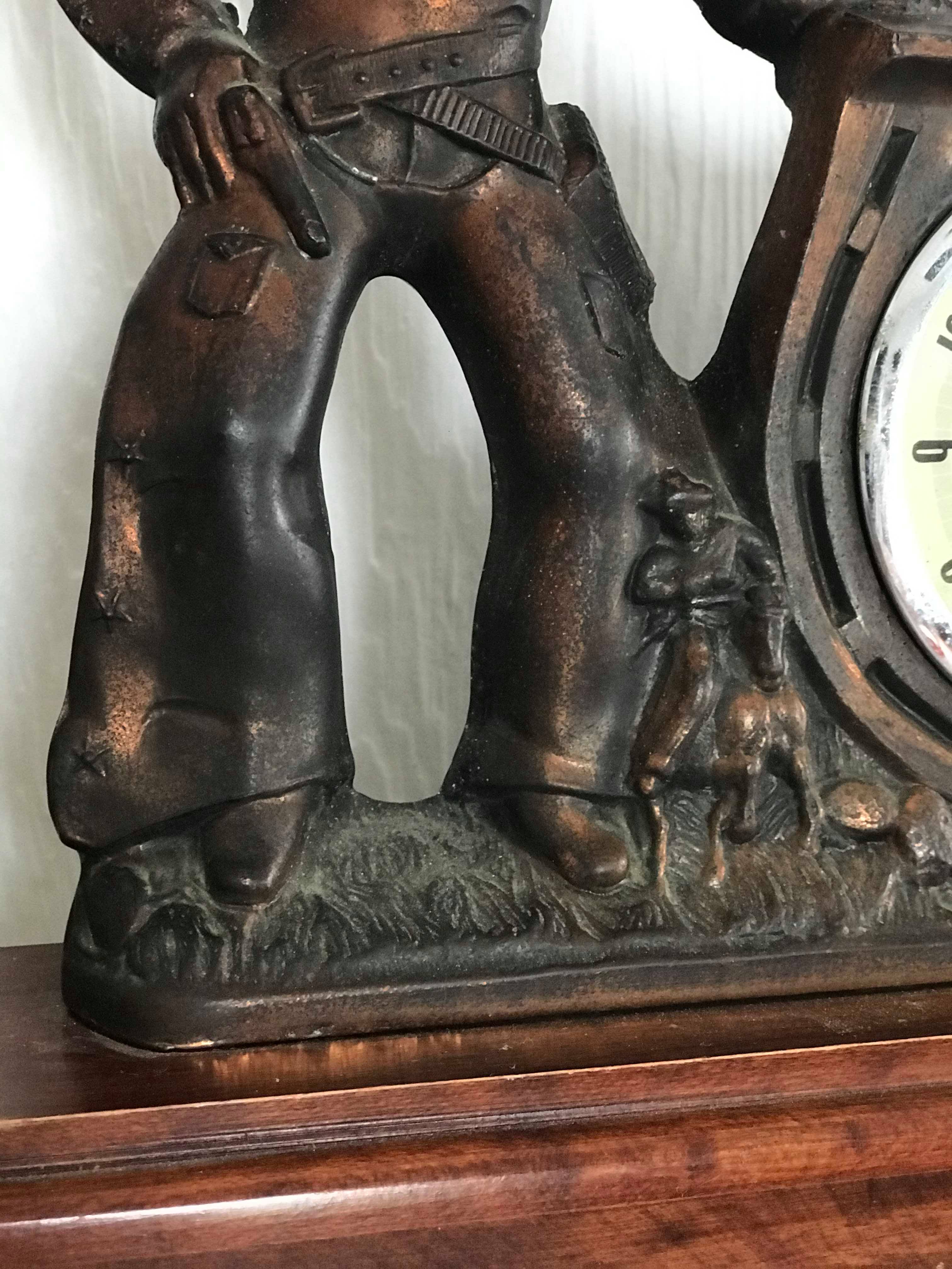 Vintage Cowboy Mantle Clock