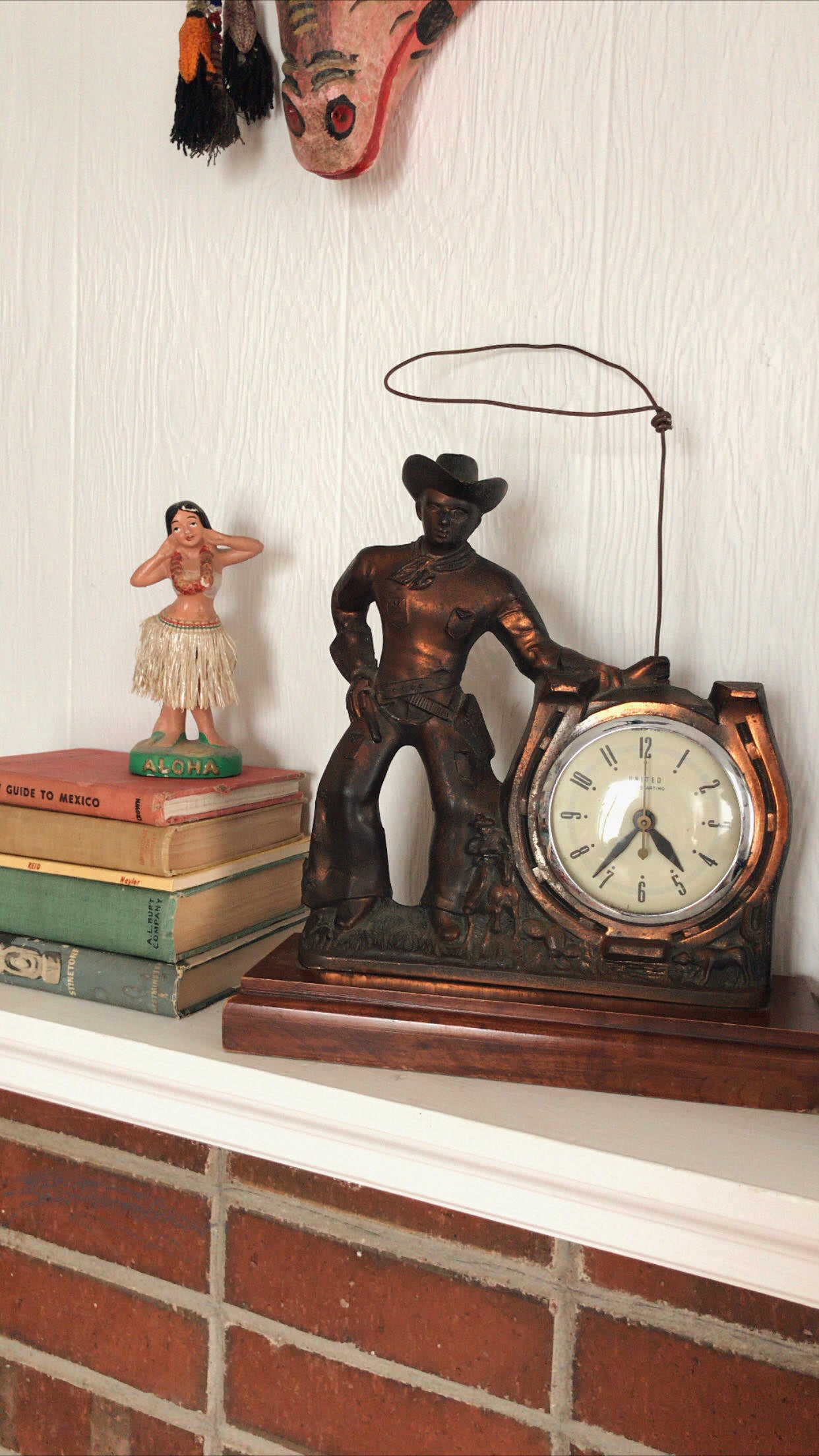 Vintage Cowboy Mantle Clock
