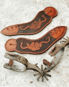 Snake & Prickly Pear Spur Leathers